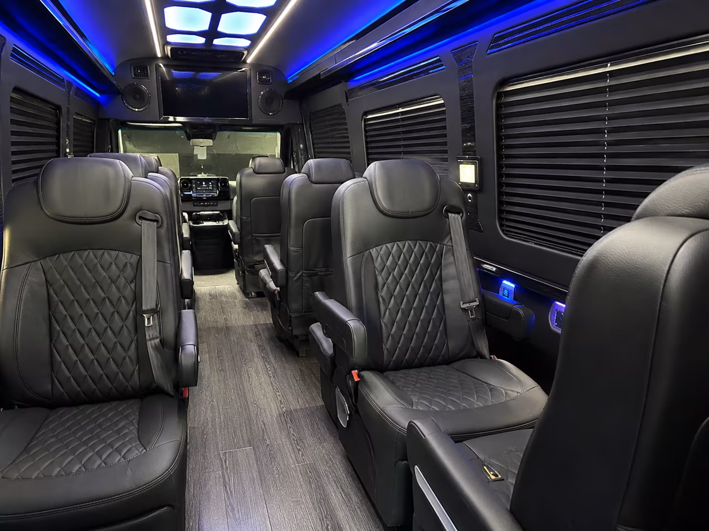 stockton 10 passenger sprinter van interior