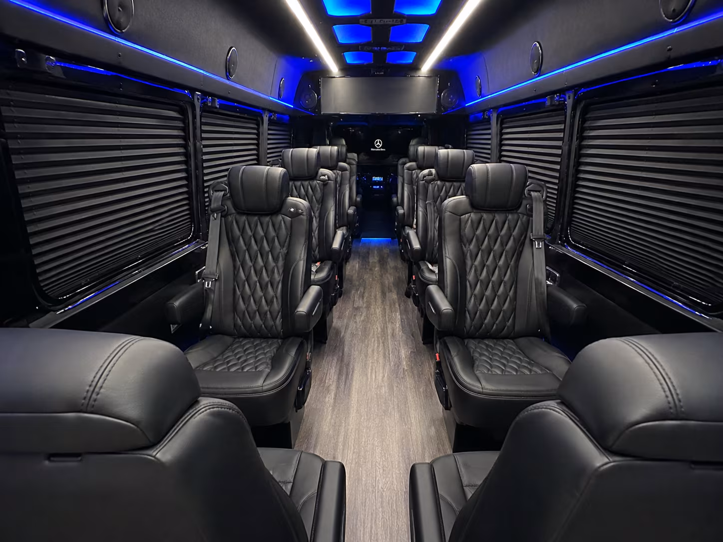stockton 12 passenger sprinter van inside