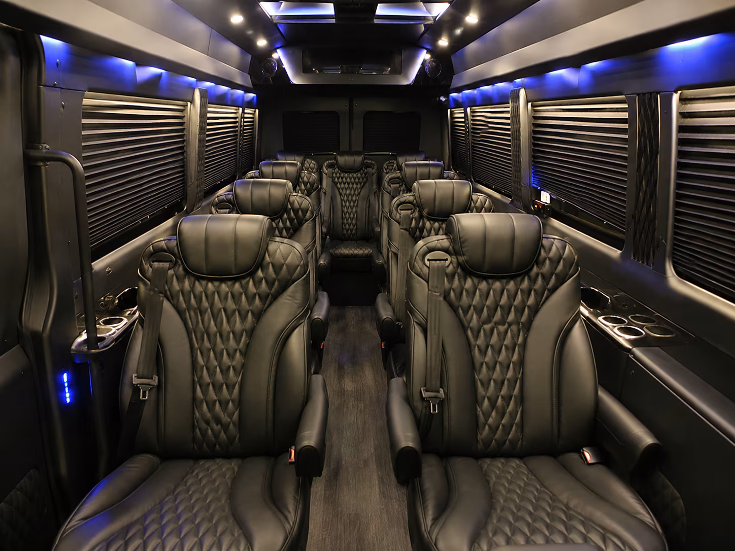 stockton 15 passenger sprinter van inside