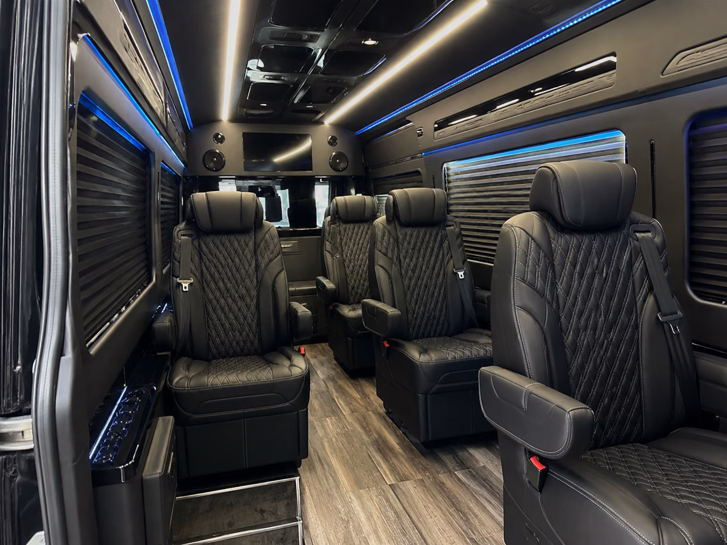 stockton 18 passenger sprinter van inside