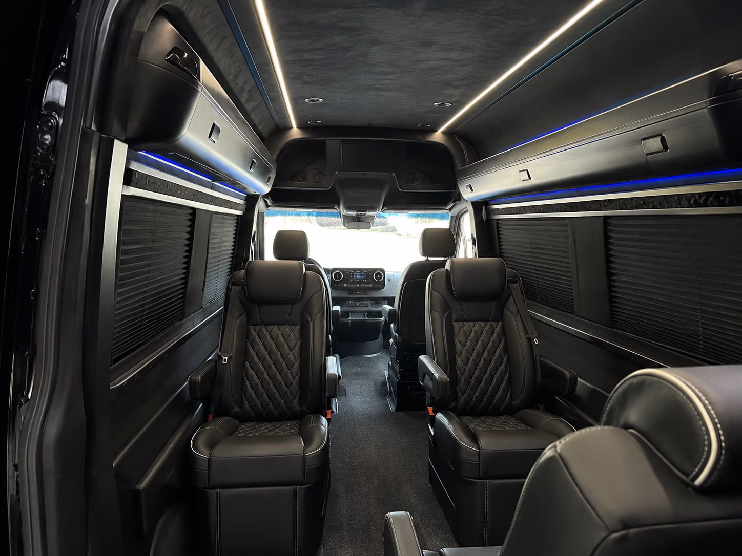 stockton 18 passenger sprinter van interior