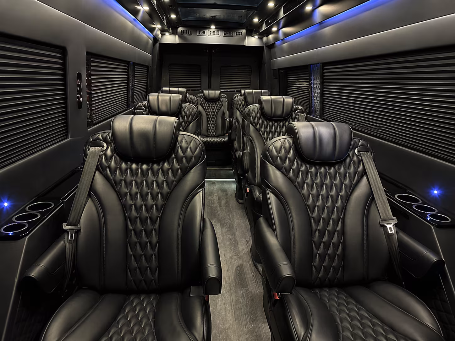 stockton 8 passenger sprinter van inside