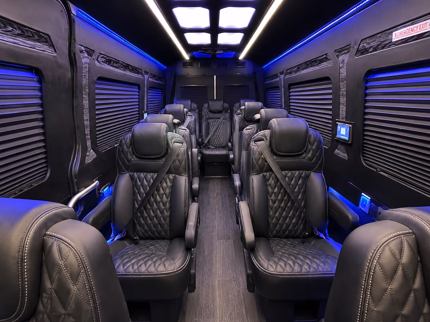 stockton 8 passenger sprinter van interior