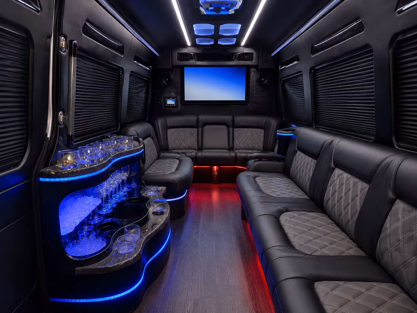 stockton sprinter limousine inside