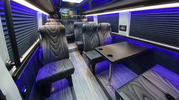 stockton 18 passenger sprinter van interior