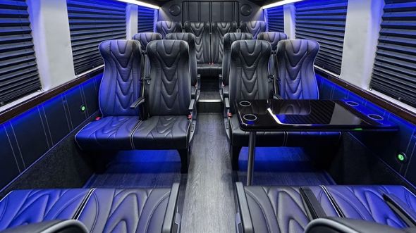 stockton 20 passenger sprinter van interior