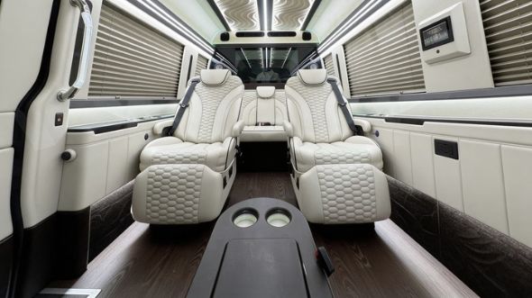stockton 8 passenger sprinter van interior